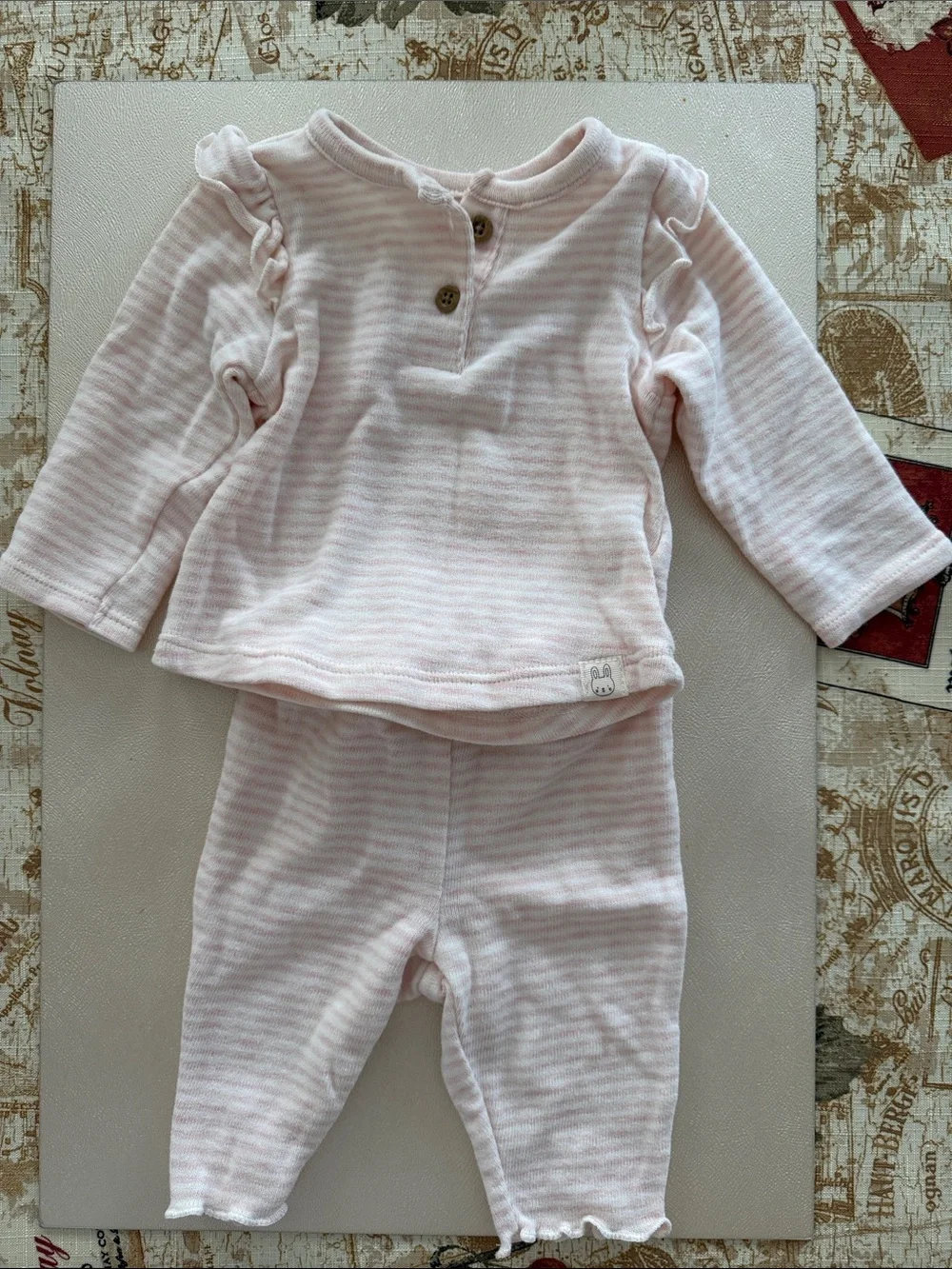 Carter's Light Pink Stripe Baby Matching Set